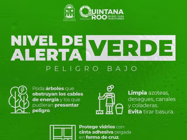 Activan Alerta Verde en Quintana Roo por huracán Milton