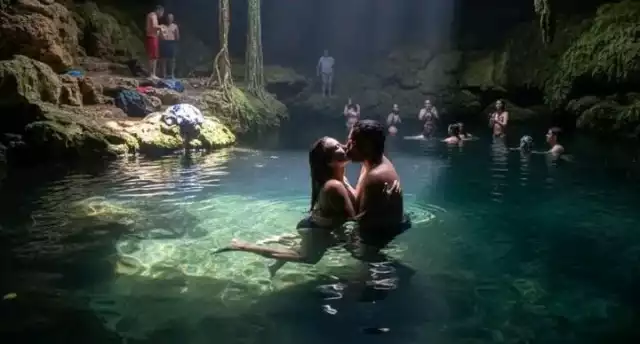 Pareja detenida en cenote de Valladolid por inmoral