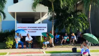 los sindicalizados estuvieron aproximadamente dos horas en protesta pacifica