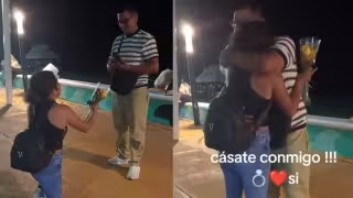 Joven rompe estereotipos y propone matrimonio frente al mar, el video se hace viral
