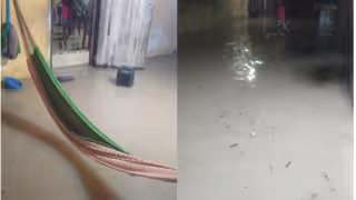 Familias amanecen entre inundaciones tras intensa lluvia en comunidad de Calkiní