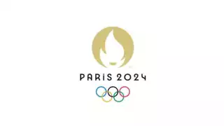 El logotipo de París 2024, muestra el perfil de Marianne formado por la llama olímpica y la medalla dorada.