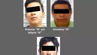 Los vinculados fueron identificados como Antonio "N", Anselmo "N" y Alan Alexis "N"