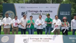 Nueva cancha de fútbol 5 beneficia a niñas, niños y jóvenes de Tecoh