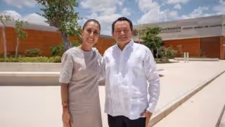Claudia Sheinbaum agradeció el respaldo del gobernador Joaquín Díaz Mena