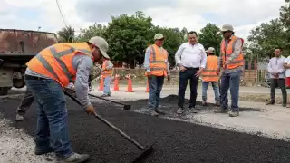 Las obras de bacheo son parte del Plan Bienestar