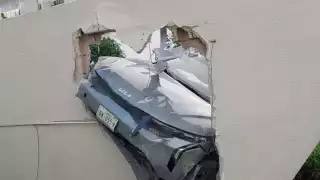 Autoridades informaron que el conductor no sufrió heridas de gravedad