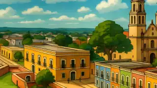 Así lucen las calles de Campeche al estilo studio Ghibli