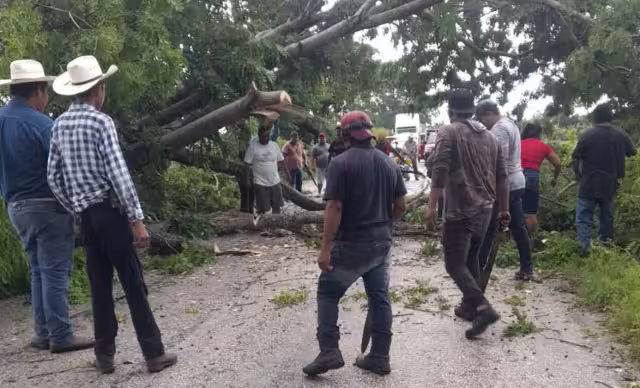 Los pobladores fueron los que trabajaron para restablecer el servicio de energía eléctrica.