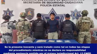 El sujeto señalado fue presentado por las autoridades tras su detención.