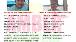 Activan Alerta Amber en Campeche por desaparición de dos menores en Ciudad del Carmen