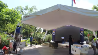 Mundial 2026: instalan pantallas gigantes en la Plaza Grande de Mérida para apoyar a México