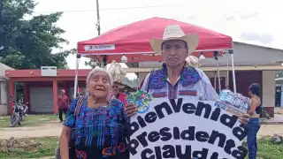 “Bienvenida, presidenta”: así reciben en Kesté a Claudia Sheinbaum en su gira por Campeche