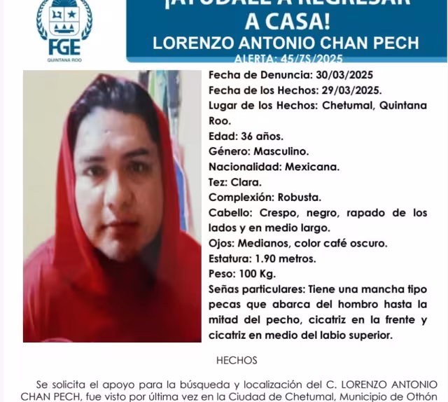 El reporte fue realizado por la madre de la víctima