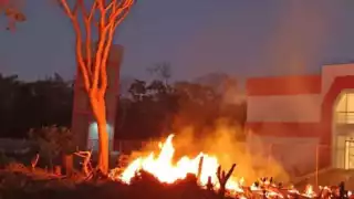  Quema de basura en Dzitbalché se sale de control debido al viento   