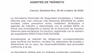 Abren investigación contra agentes de Tránsito tras denuncia en redes sociales