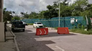 Fue desde temprano en la mañana que la calle fue acordonada debido a los riesgos