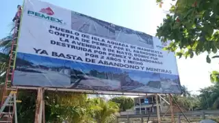 Reclamos y protestas en Isla Aguada por proyectos inconclusos de PEMEX