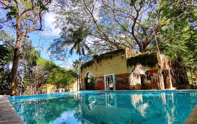 La hacienda con dos piscinas ideales para refrescarse