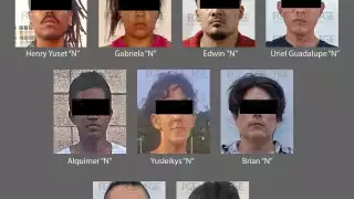 Los nueve imputados fueron presentados por la Fiscalía General del Estado.