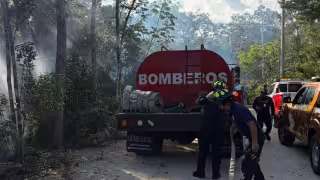 Incendio en palapa moviliza a cuerpos de emergencia en Tulum