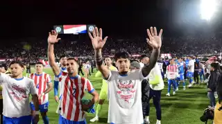 Paraguay celebrando el empate con sabor a gloria