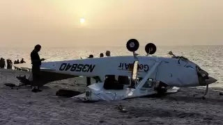 Así terminó la avioneta en Ciudad del Carmen