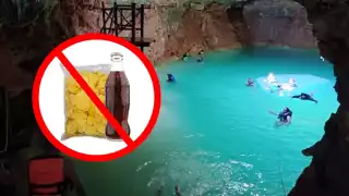 Bebidas y alimentos no se pueden ingresar a cenotes de Yucatán