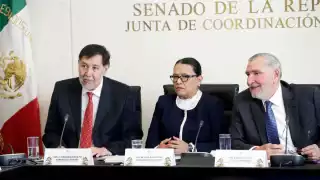 La secretaria de Gobernación, Rosa Icela Rodríguez Velázquez sostuvo un ecuentro con senadores