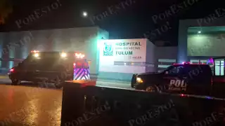 El herido fue trasladado al Hospital General de Playa del Carmen, en donde permanece grave