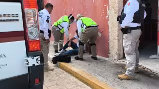 Caída en el Centro Histórico de Campeche deja herido a sujeto ebrio