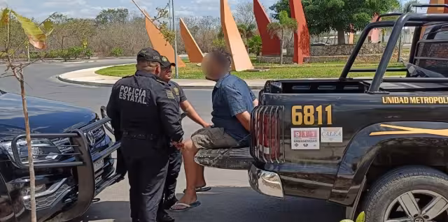 El hombre fue detenido por la SSP Yucatán