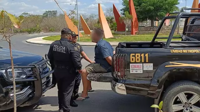 El hombre fue detenido por la SSP Yucatán