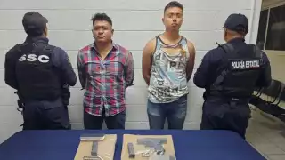 Los detenidos se intentaron dar a la fuga cuando vieron a los elementos de seguridad.