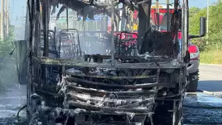Camión de transporte termina calcinado al incendiarse en la carretera federal 307: VIDEO 