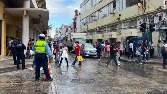 Las lluvias fueron ligeras en el Centro de Mérida Las lluvias fueron ligeras en el Centro de Mérida