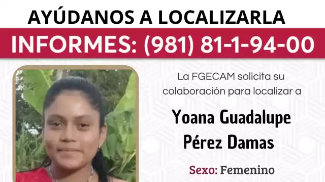 Adolescente de 14 años desaparece en Palizada, Campeche.