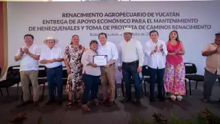 Siembran 3.8 mdp para el henequén: Joaquín Díaz Mena  inicia en Bokobá la entrega de apoyos en beneficio de 389 productores