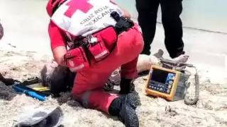 En el lugar, se detectaron las llamadas de auxilio que hacía agitando los brazos de la visitante 