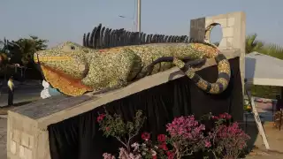 Monumento a la Iguana embellece el Malecón de La Caleta y promueve conciencia ambiental