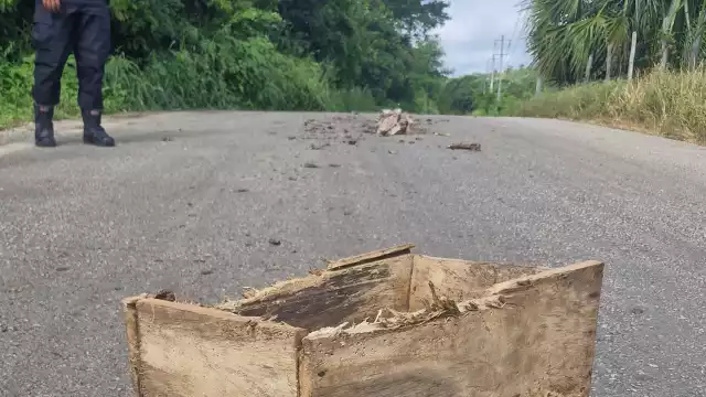 En la comisaría de Kancab, a unos metros del cementerio, encontraron fragmentos óseos