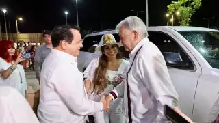 Joaquín Díaz Mena se reunió con AMLO en su última visita a Yucatán