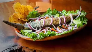 El pejelagarto es un platillo icónico en Tabasco, por lo que comerlo es parte de la experiencia que ofrece el llamado edén