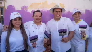 Embellecen las casas y fachas en calles de El Cuyo por el programa “Pintemos Juntos"