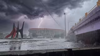 El pronóstico de lluvia es claro: se presentarán fuertes precipitaciones sobre el Estadio Ciudad de México.
