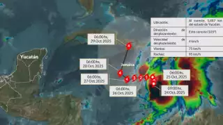 Yucatán no se encuentra en riesgo por el Ciclón Melissa en el Caribe, pero continúa la vigilancia