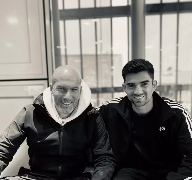Zidane y su hijo Enzo
