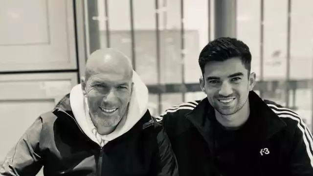 Zidane y su hijo Enzo