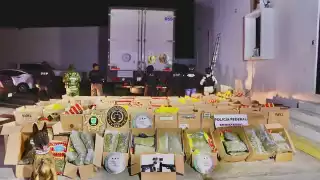 SSP Yucatán confirma decomiso de 800 kilos de marihuana y armas de fuego en la vía Campeche Mérida