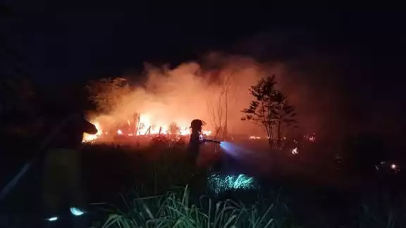 Incendio de maleza en la carretera Escárcega-Villahermosa, poniendo en riesgo a conductores y residentes. Incendio de maleza en la carretera Escárcega-Villahermosa, poniendo en riesgo a conductores y residentes.